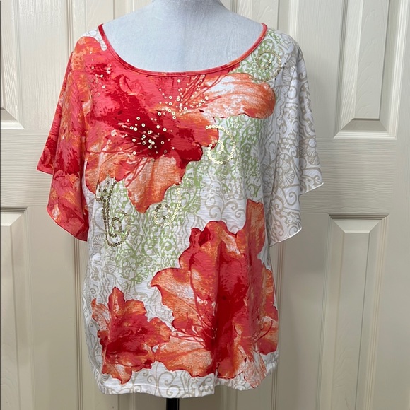 Tops - Tropical Floral Blouse